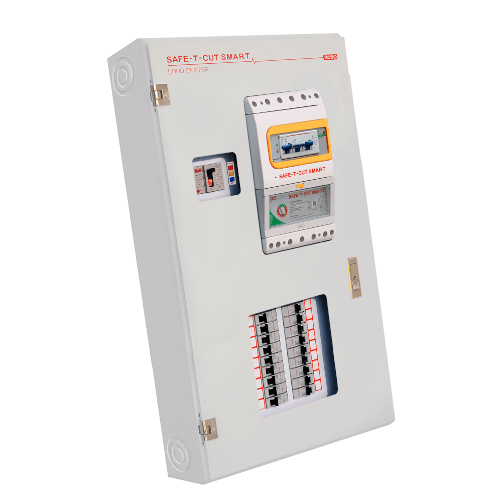 ตู้โหลดเซ็นเตอร์ พร้อมเมนกันดูด RCBO USA ขนาด 18 ช่อง พิกัด 63 แอมป์ เซฟ-ที-คัท สมาร์ท